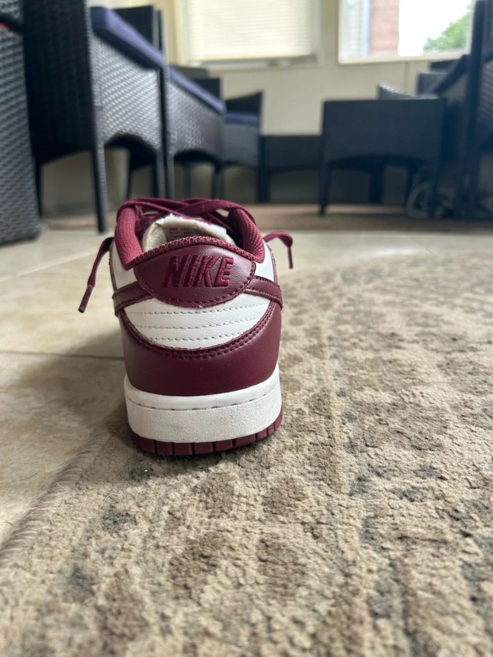 Nike Low-Top Sneakers - Maroon and White